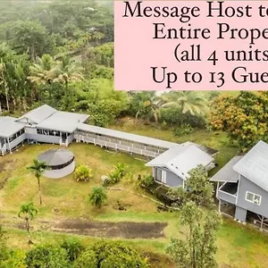 Monstera Bungalow, Spacious, King Bed, Big Kitchen Apartment Keaau